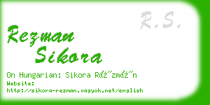 rezman sikora business card